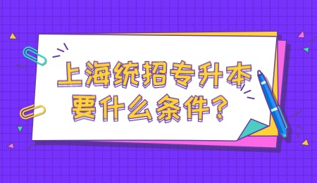 上海統(tǒng)招專升本要什么條件？